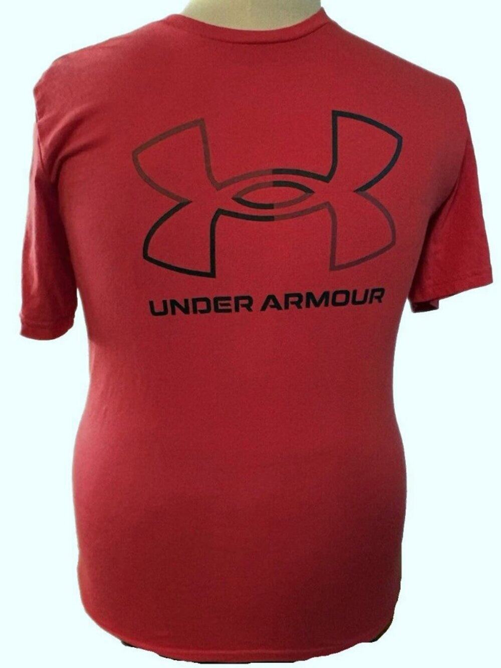 Under Armour Men's Short Sleeve T Shirt Red Size Medium Unisex